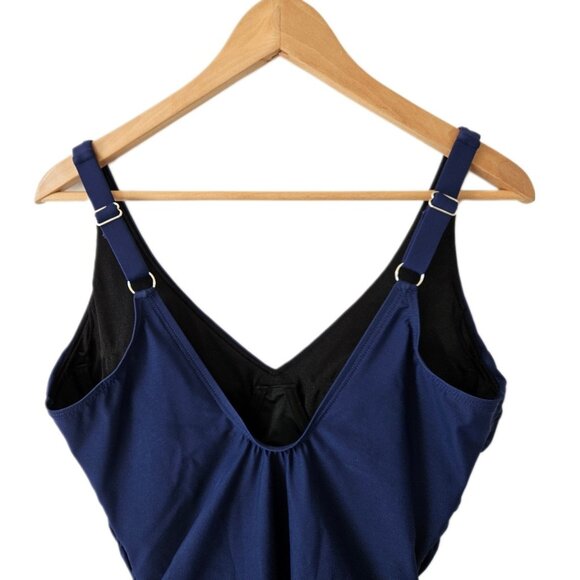 Miraclesuit Blockbuster One Piece Swimsuit India Ink Navy Blue 14 - Picture 7 of 11
